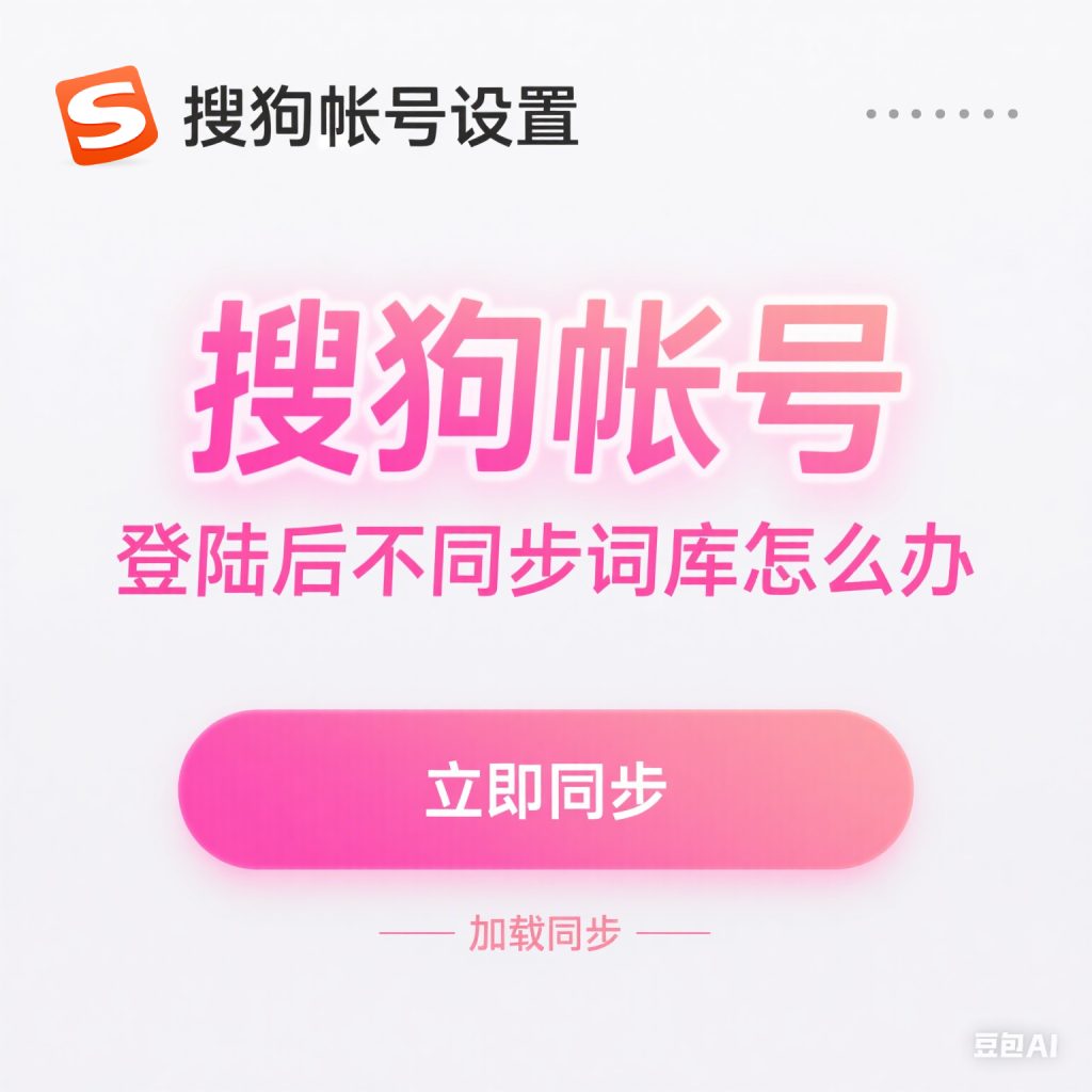 搜狗输入法无法登录账号？账号同步故障排查